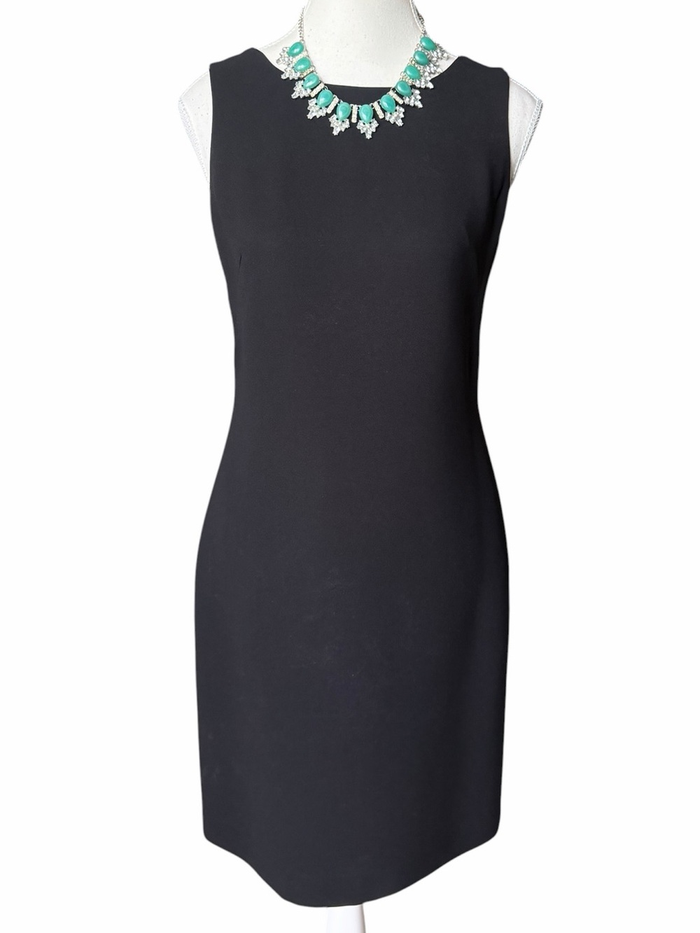 Casual Corner Classic LBD- Sleek Black Sleeveless Sheath Dress 2
